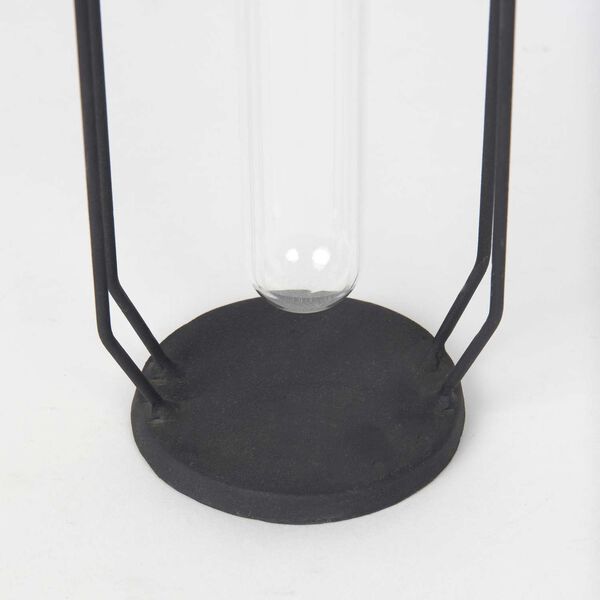 Aria Black 10-Inch Metal and Glass Test Tube Vase, image 5