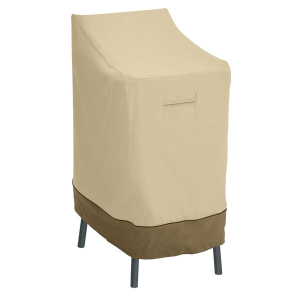 Ash Beige and Brown Patio Bar Chair and Stool Cover, image 1
