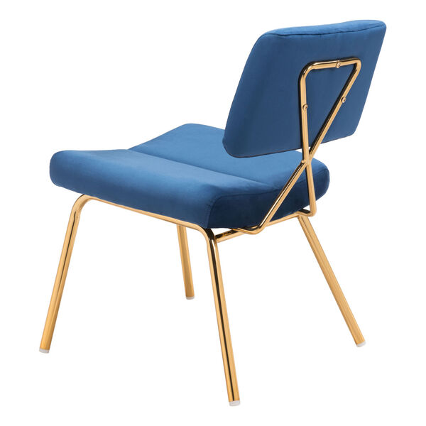 Nicole Blue and Gold Dining Chair, Set of Two, image 6
