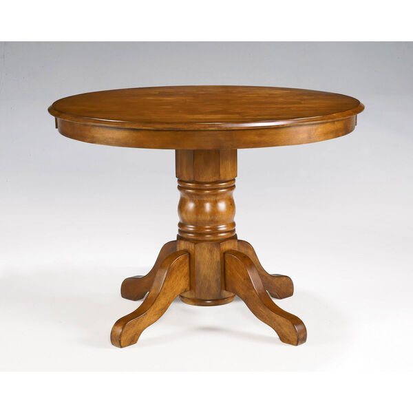 Cottage Oak Round Pedestal Dining Table, image 1
