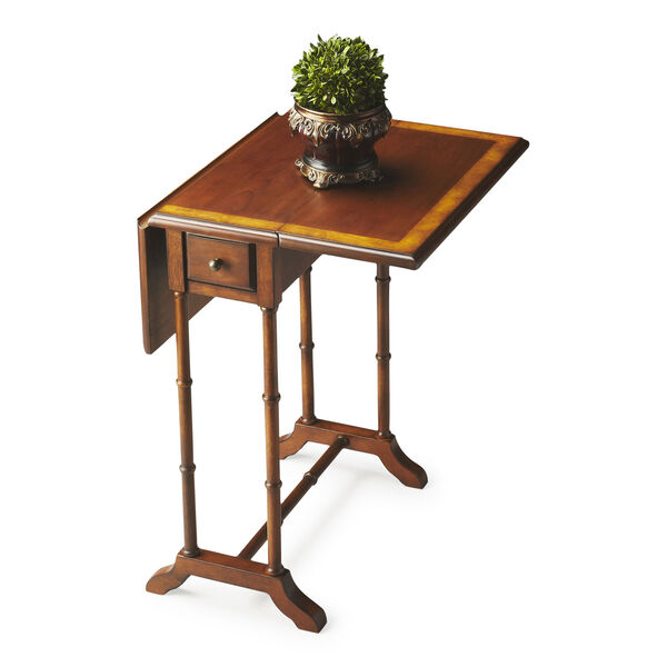 Darrow Olive Ash Drop-Leaf Accent Table, image 1