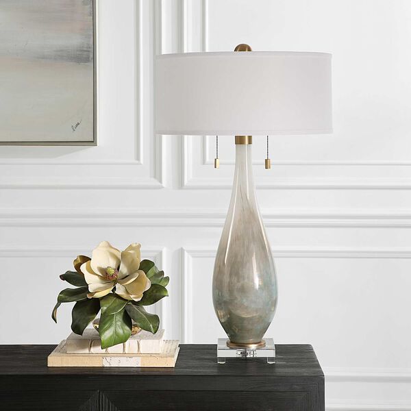 Cardoni Bronze Two-Light Glass Table Lamp, image 3