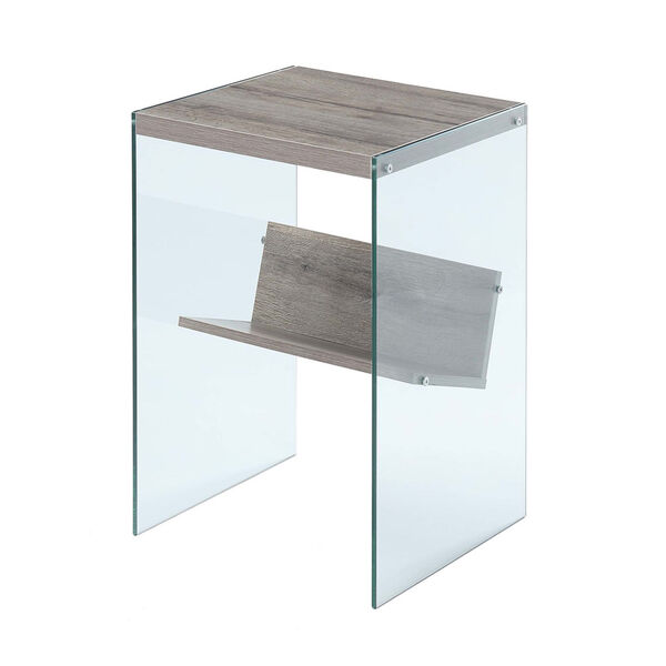 Soho Sandstone Glass End Table, image 1
