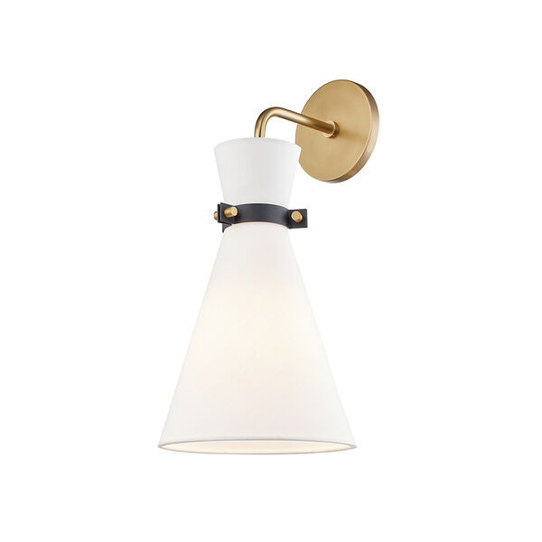 Julia Aged Brass One-Light Wall Sconce, image 1