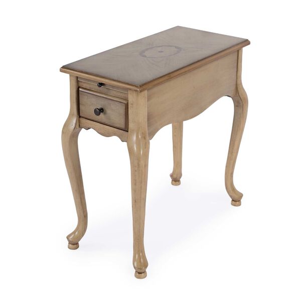 Croydon Antique Beige Pullout Side Table with One-Drawer, image 1