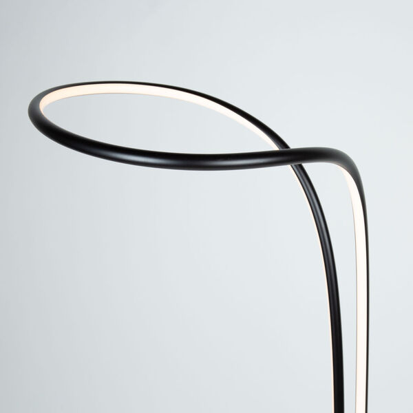 Cortina Matte Black Tubular LED Floor Lamp, image 6