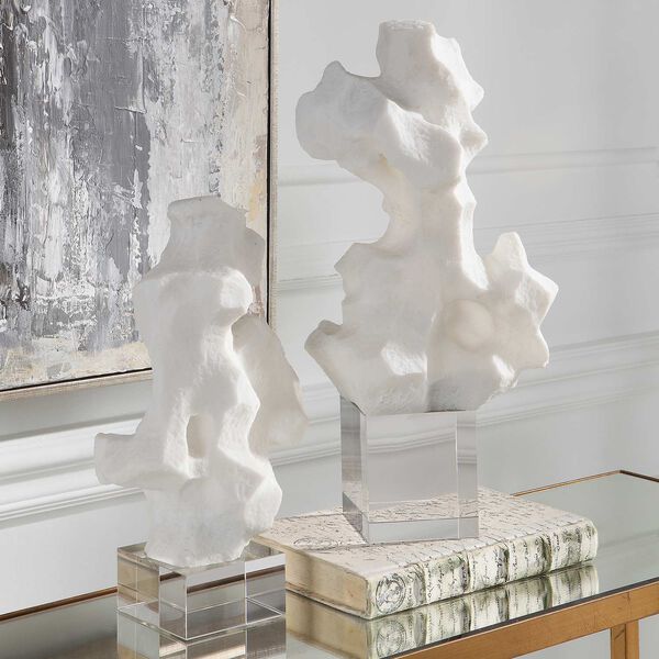 Remnant White Sculpture, Set of 2, image 1