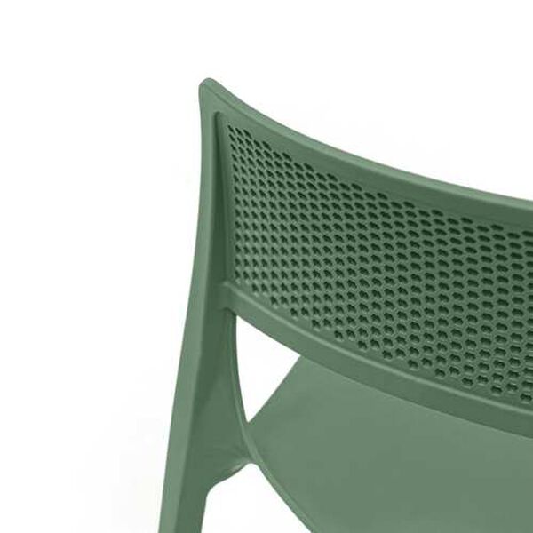 Mila Green Outdoor Stackable Side Chair, Set of Four, image 6