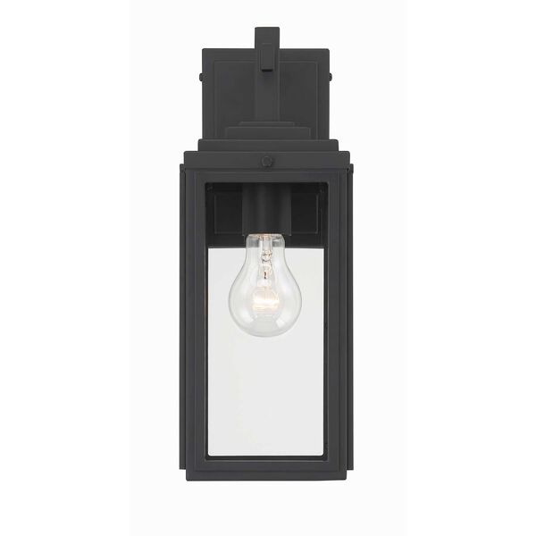 Byron Matte Black One-Light Five-Inch Outdoor Wall Mount, image 1