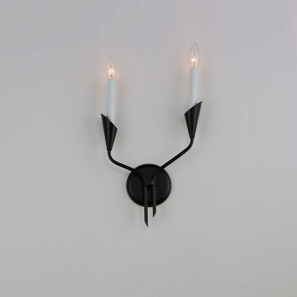 Calyx Black Two-Light Wall Sconce, image 2