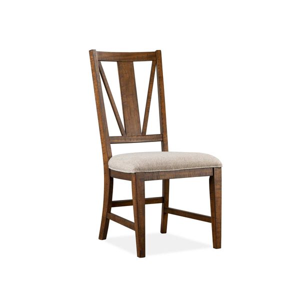 Bay Creek Aged Bronze Wood Dining Side Chair with Upholstered Seat, image 2