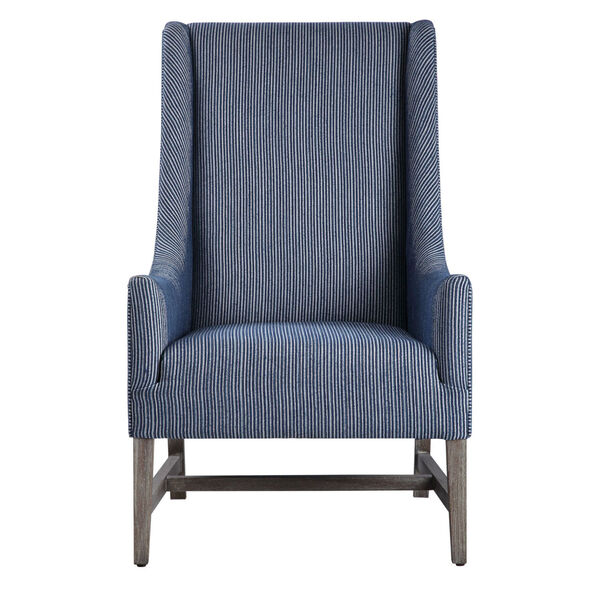 Galiot Blue and White Arm Chair, image 1