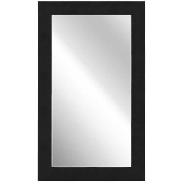 Shagreen Black 80 x 48-Inch Beveled Floor Mirror, image 2