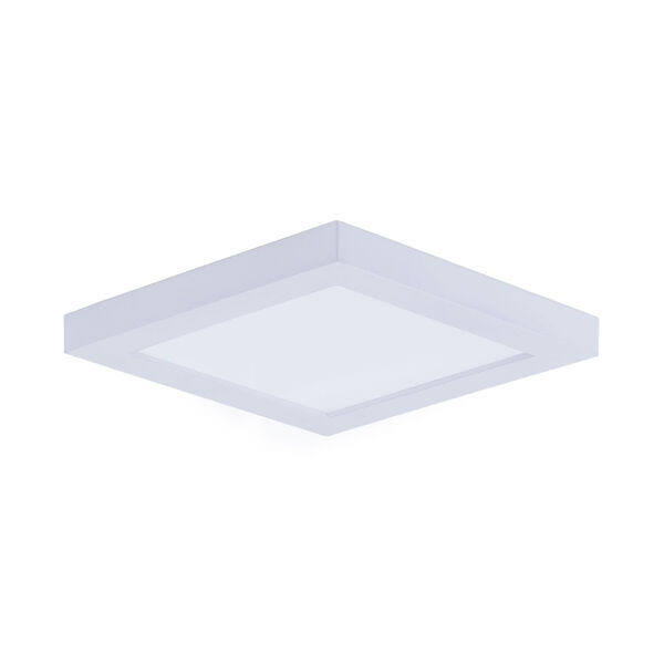 Wafer LED White Five-Inch LED Square Flush Mount, image 1