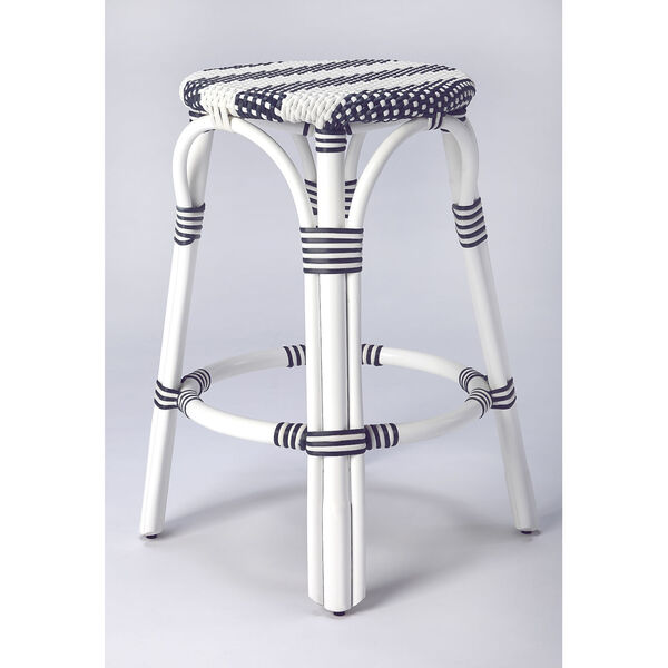 White 24-Inch Counter Bar Stool, image 2