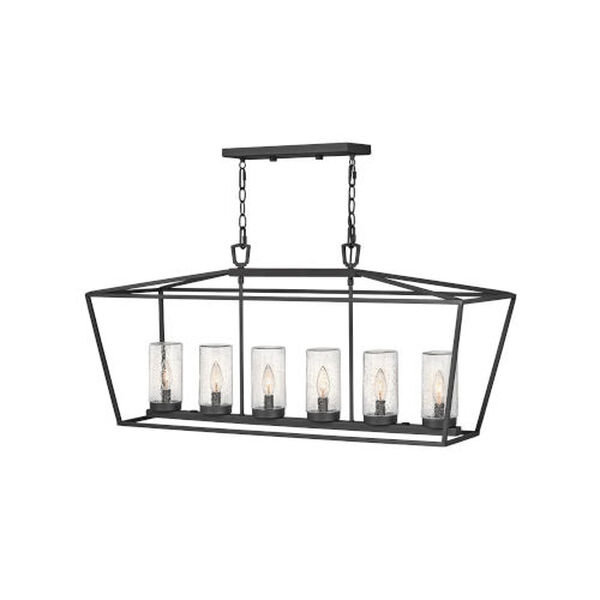 Alford Place Museum Black Six-Light LED Outdoor Chandelier, image 2