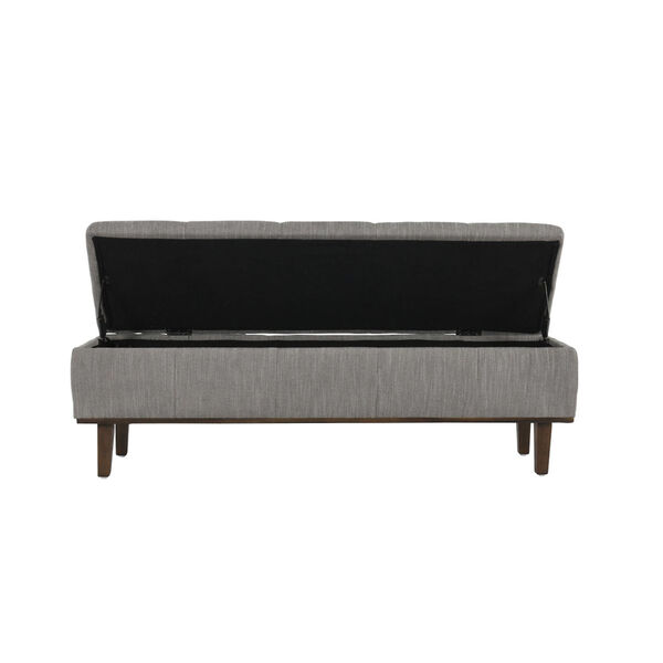 Louise Gray Tufted Storage Bench, image 5