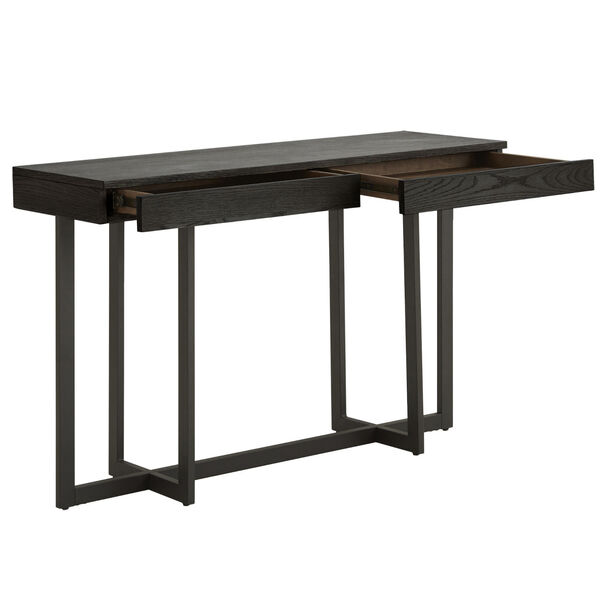 Hunter Black Sofa Table with Two Drawer, image 2
