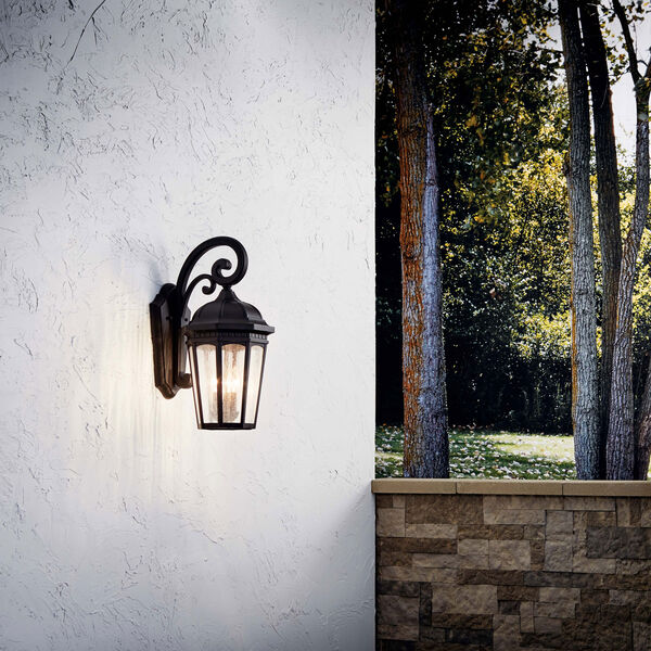 Courtyard Textured Black Three-Light 10-Inch Outdoor Wall Sconce, image 2