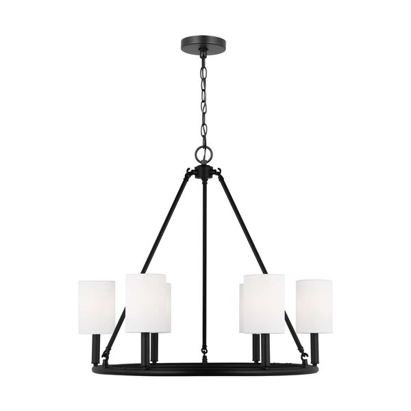 Egmont Midnight Black Six-Light Large Chandelier by Drew and Jonathan, image 1