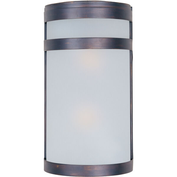 Arc Oil Rubbed Bronze Two-Light Outdoor Wall Lantern, image 1