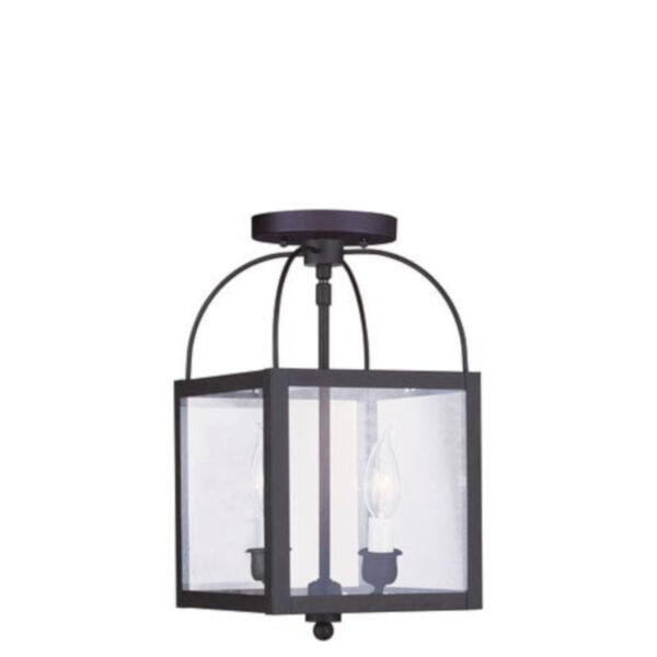 Knox Black Two-Light 15-Inch Convertible Mini Pendant with Clear Glass, image 2