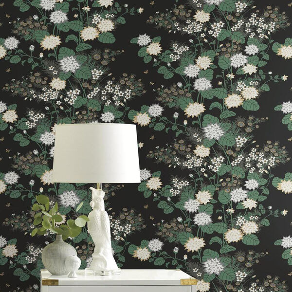 Florence Broadhurst Gold Chinese Floral Wallpaper - SAMPLE SWATCH ONLY, image 3