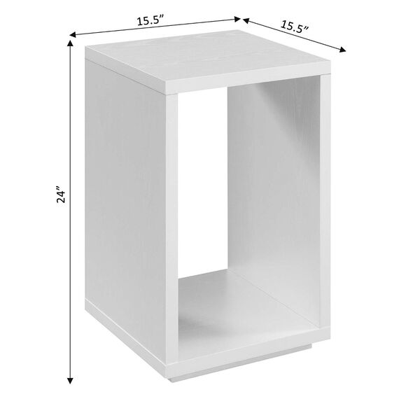 Northfield Admiral White End Table with Shelf, image 6