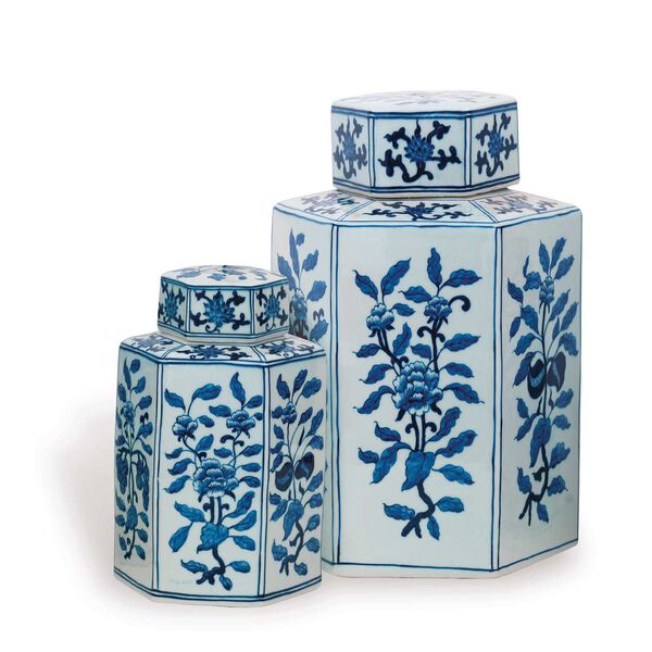 Four Seasons Blue Decorative Jar, image 3