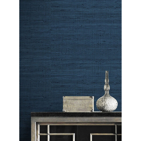Lillian August Luxe Haven Blue Luxe Weave Peel and Stick Wallpaper, image 1