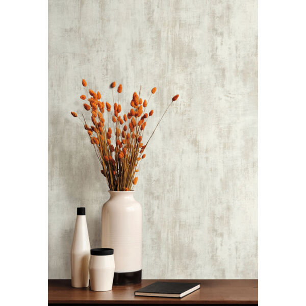 Antonina Vella Elegant Earth White Neutrals Concrete Patina Textures Wallpaper, image 1
