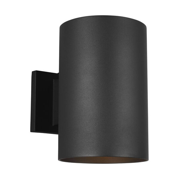 Cylinders Black One-Light Outdoor Large Wall Sconce, image 2