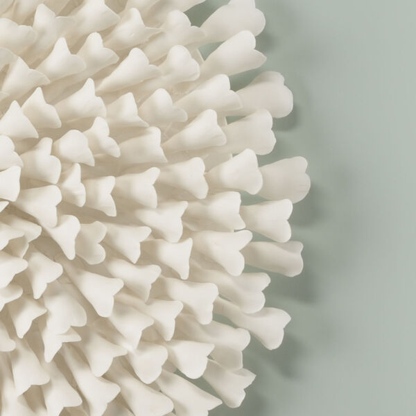 White Succulent Wall Sculpture, image 2