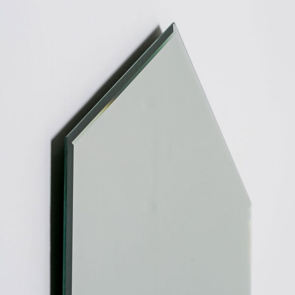 Shield Shaped Frameless Beveled Mirror, image 3