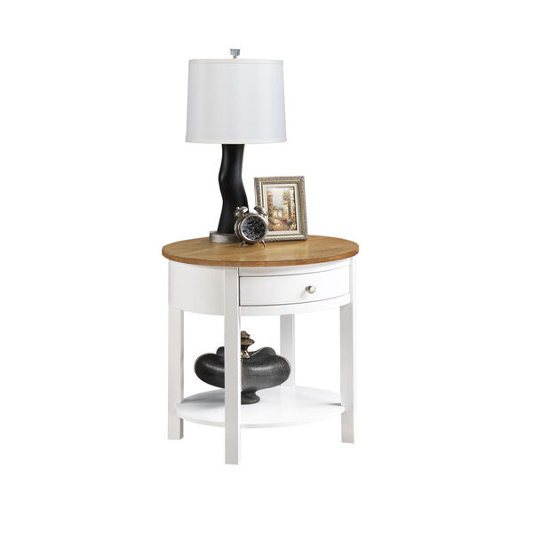 Classic Accents Driftwood White Cypress End Table, image 3