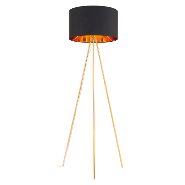 Mariel Black and Gold One-Light Floor Lamp, image 4