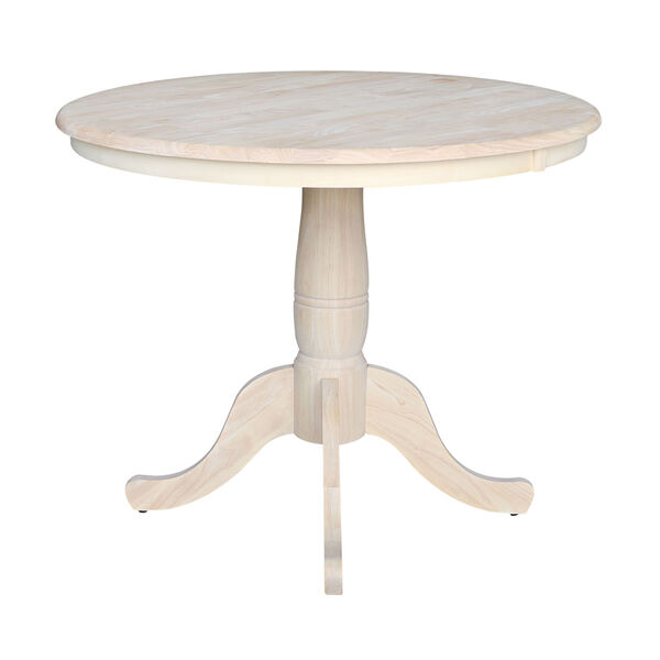 Unfinished 36-Inch Round Pedestal Dining Table, image 3
