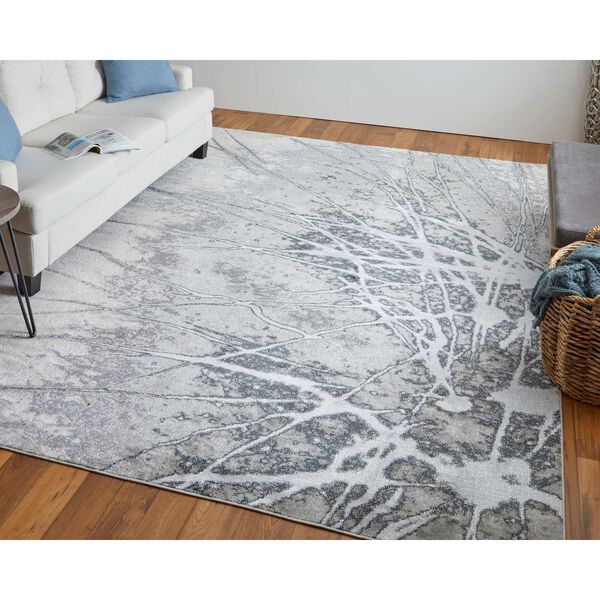 Astra Gray Silver Ivory Area Rug, image 4