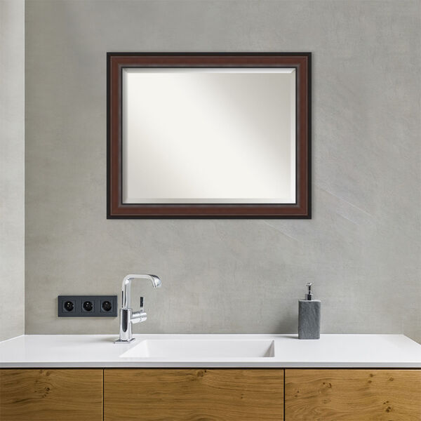 Harvard Walnut 33W X 27H-Inch Bathroom Vanity Wall Mirror, image 3