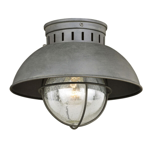 Harwich Textured Gray One-Light Outdoor Flush Mount, image 1