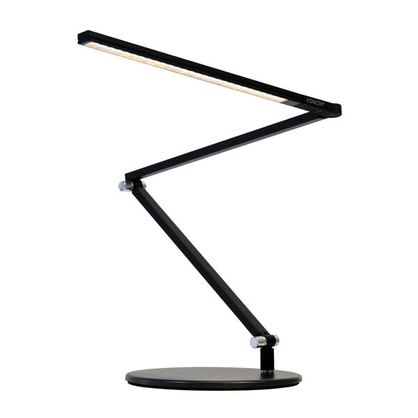 Z-Bar Metallic Black LED Mini Desk Lamp with  Two-Piece Desk Clamp, image 1
