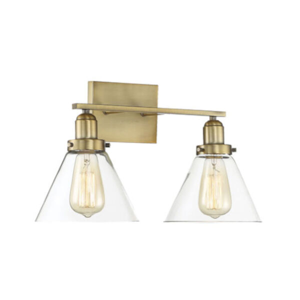 Irving Polished Brass 18-Inch Two-Light Bath Vanity, image 3