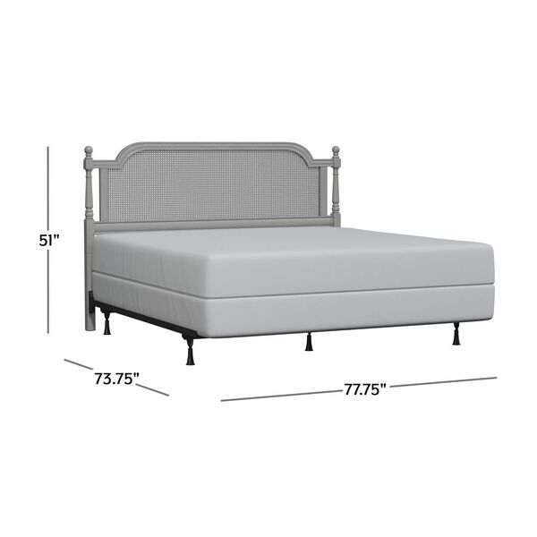 Melanie French Gray King Headboard with Frame, image 3
