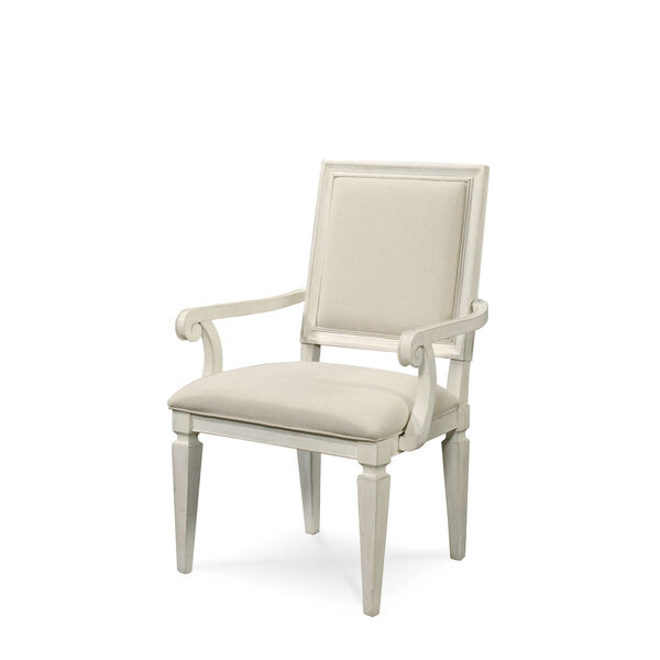 Summer Hill White Woven Accent Arm Chair, image 1