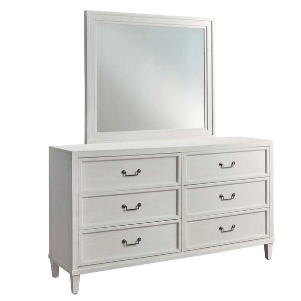 Dunescape White Dresser with Mirror, image 1
