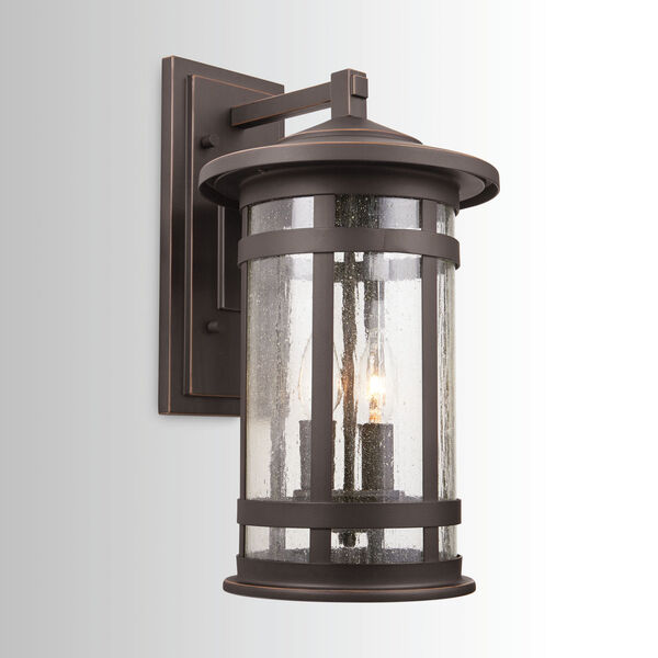 Mission Hills Oiled Bronze Two-Light Outdoor Wall Lantern, image 3