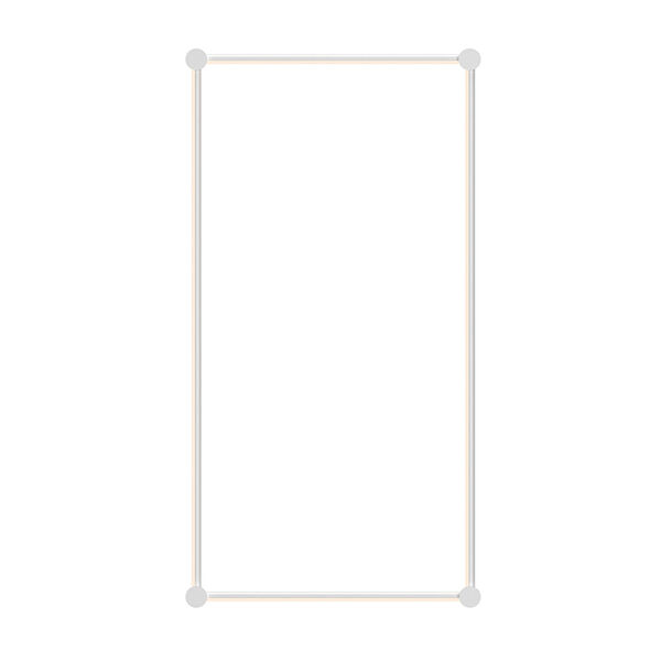 Purolinear 360 Satin White 25-Inch Two-Light Rectangle LED Wall Bar, image 1