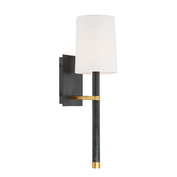 Weston Black and Antique Gold Six-Inch One-Light Wall Sconce, image 4