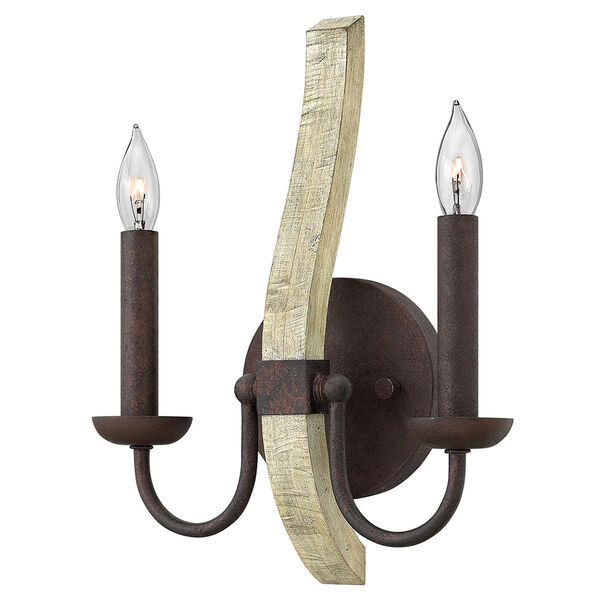 Middlefield Iron Rust Two Light Wall Sconce, image 11