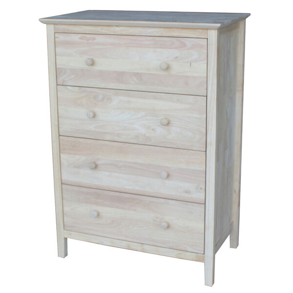 Unfinished Chest with 4 Drawers, image 1